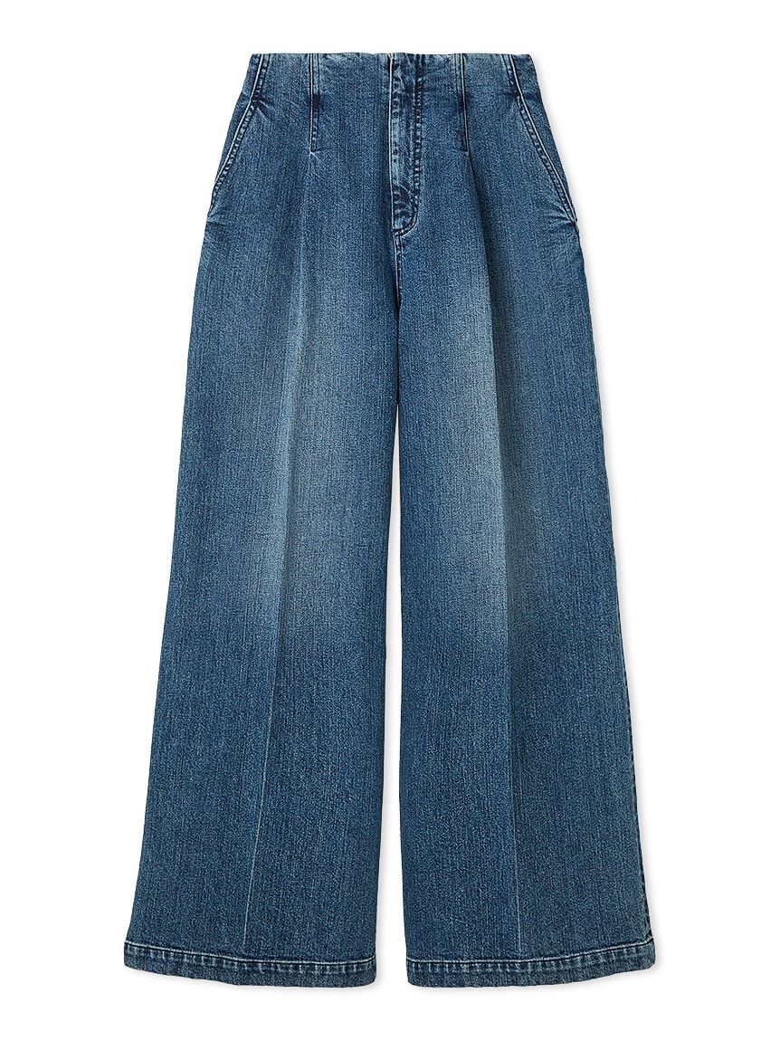 ハイウエストデニムワイドパンツ(ロングパンツ)｜PANTS（パンツ