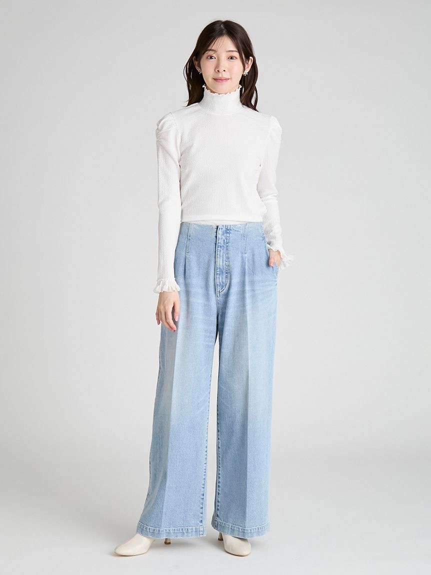 オーガニックコットンストレートデニム(ロングパンツ)｜PANTS（パンツ