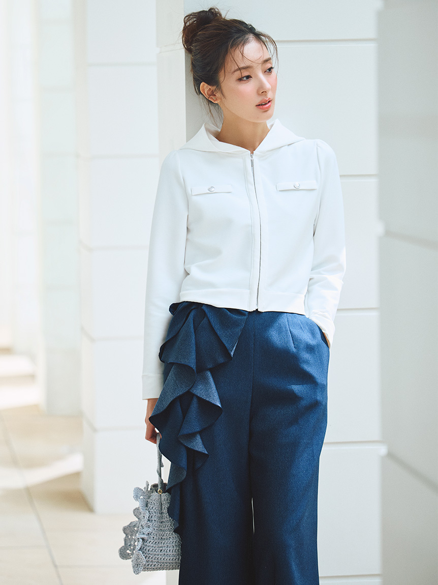 洗える】リボンワイドパンツ(ロングパンツ)｜PANTS（パンツ）｜CELFORD