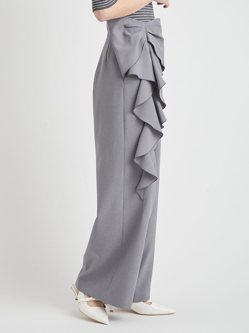洗える】リボンワイドパンツ(ロングパンツ)｜PANTS（パンツ）｜CELFORD
