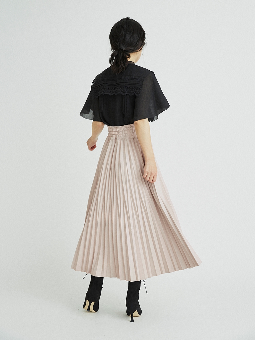 フェイクレザープリーツスカート(マキシスカート)|SKIRT(スカート ...