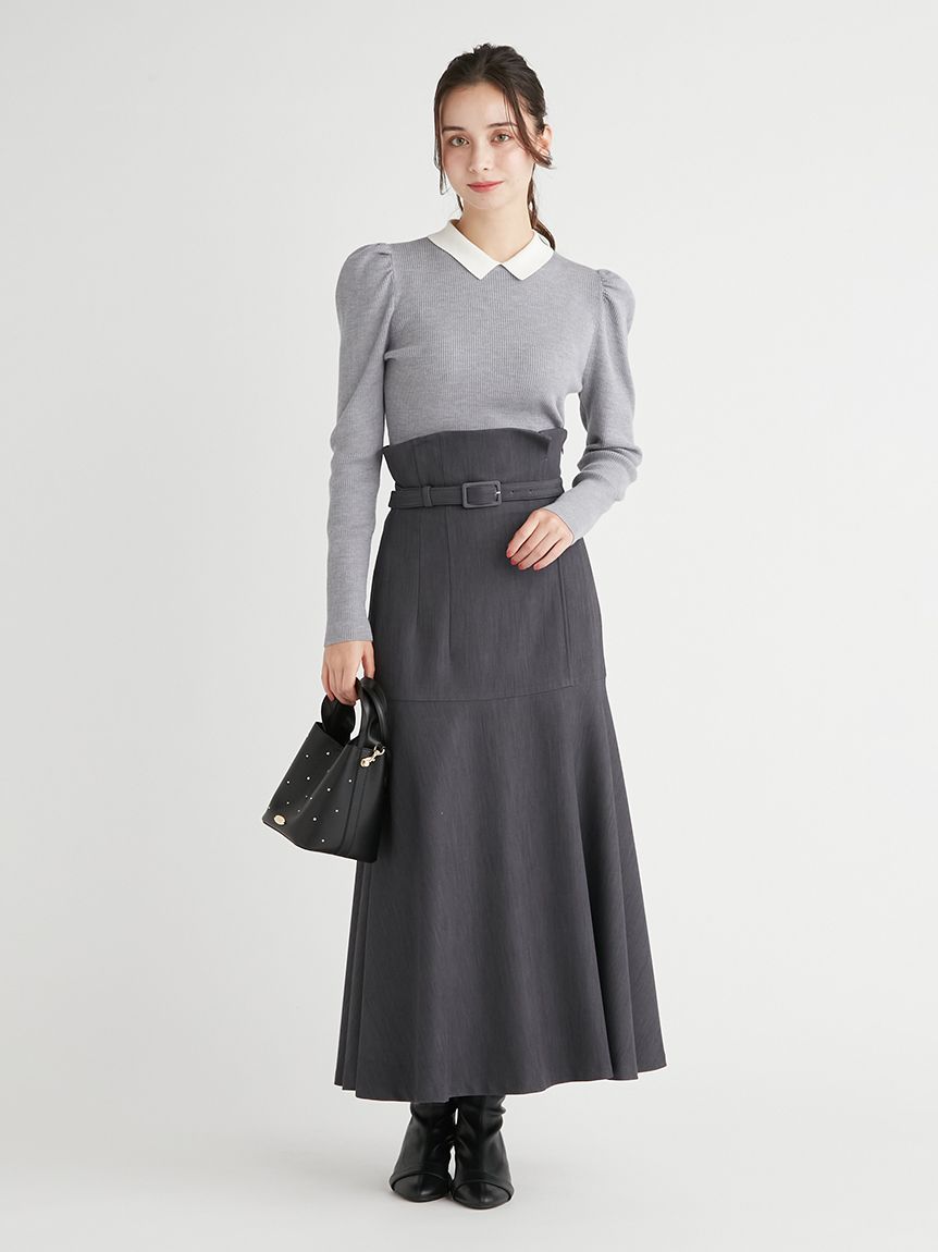スーパーハイウエストツイルスカート(SKIRT（スカート