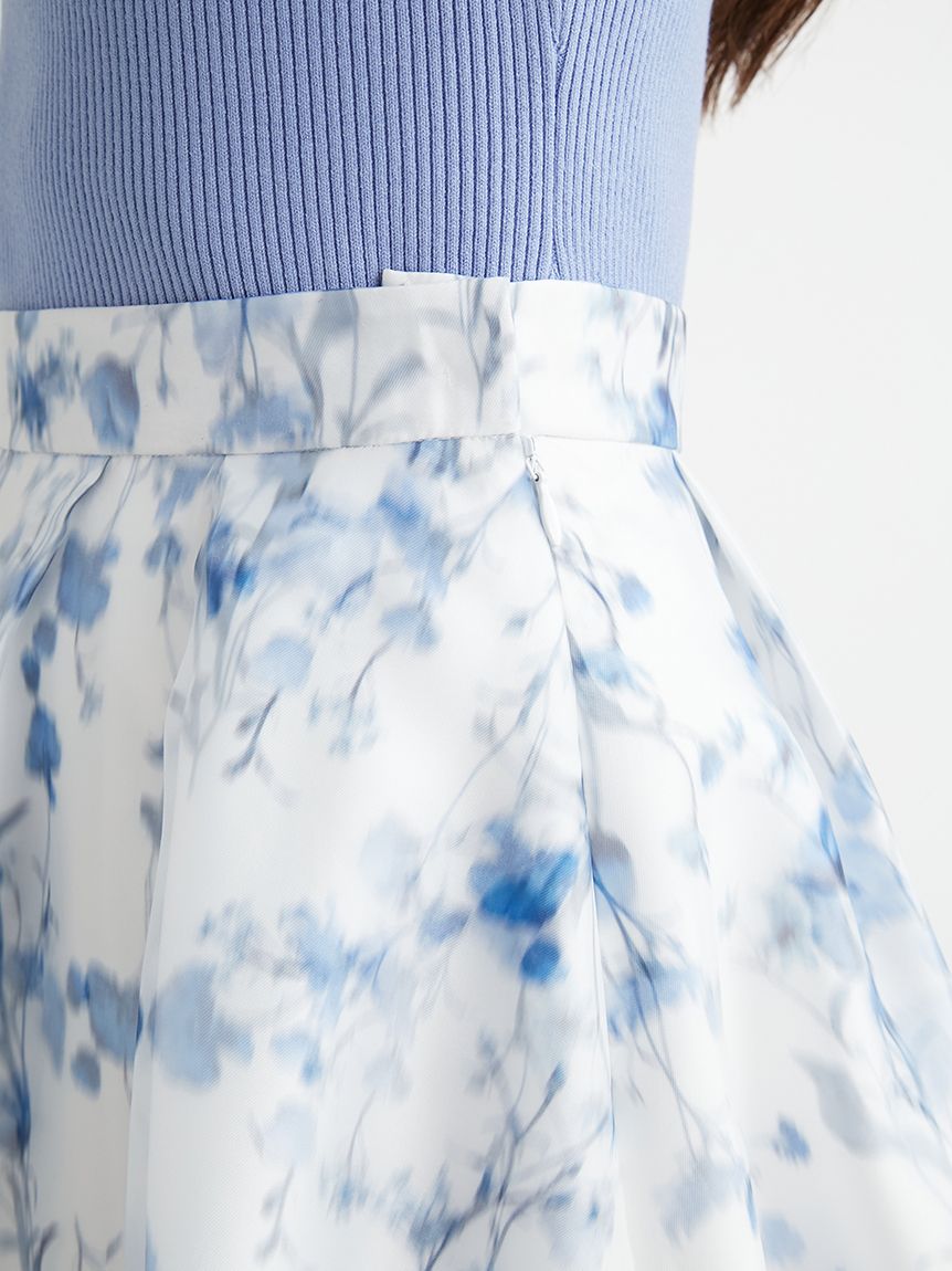 レイヤードフラワープリントスカート(SKIRT（スカート