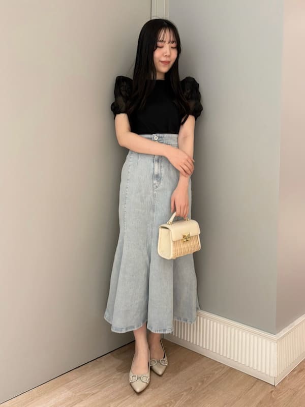 レイヤードフラワープリントスカート(SKIRT（スカート