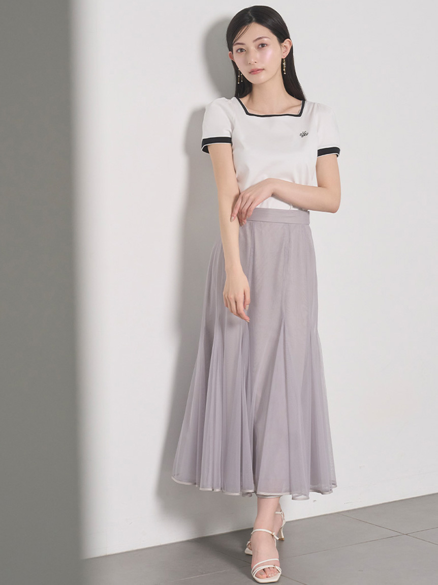チュールセミマーメイドスカート(SKIRT(スカート))|CELFORD チュールセミマーメイドスカート(SKIRT(スカート))|CELFORD
