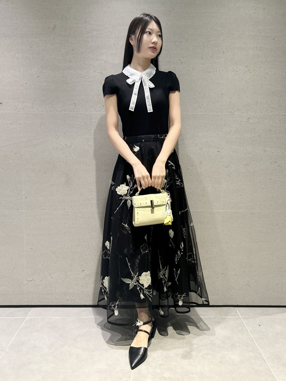 CELFORD×P.J. REDOUTEコラボ】 Rosa刺繍チュールスカート(SKIRT