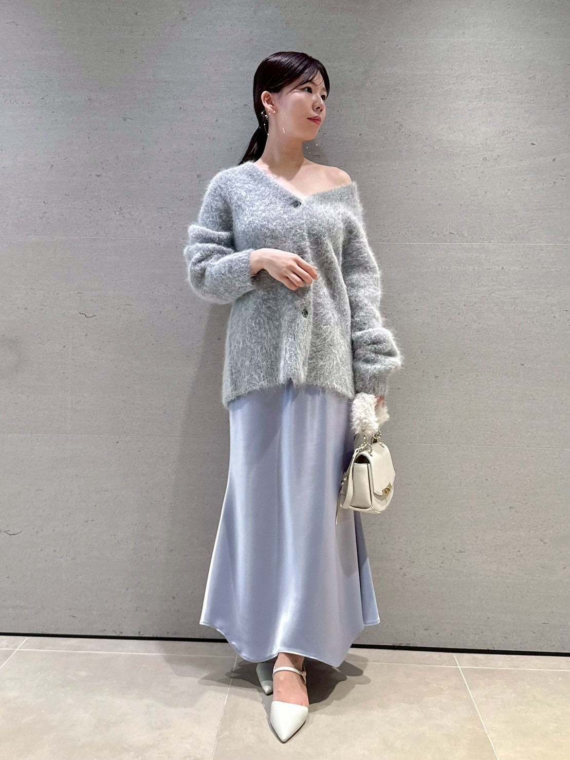 ベルト付きサテンナロースカート(SKIRT（スカート）)｜CELFORD