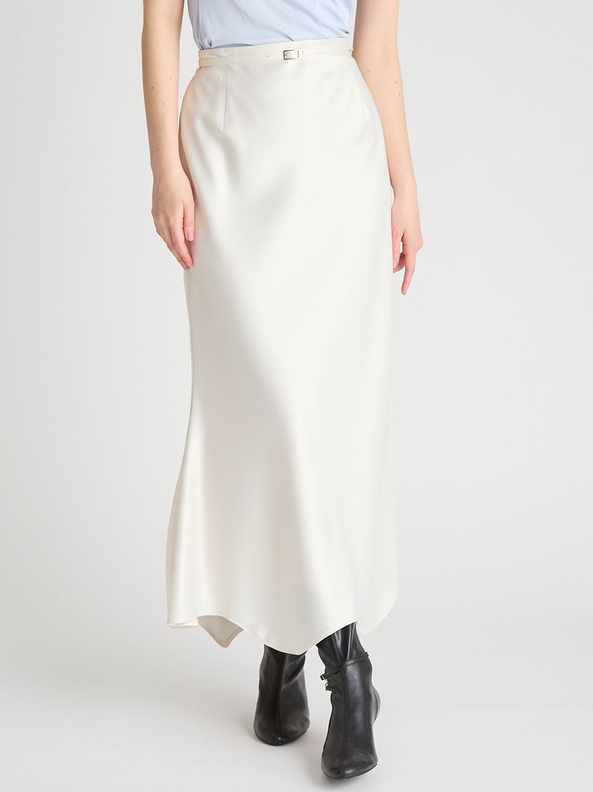 ベルト付きサテンナロースカート(SKIRT（スカート）)｜CELFORD