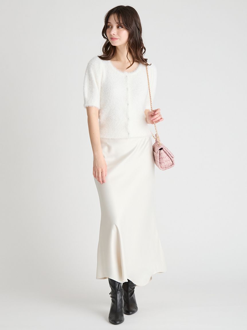 ベルト付きサテンナロースカート(SKIRT（スカート）)｜CELFORD