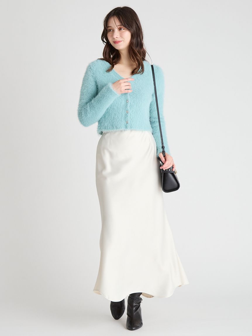 ベルト付きサテンナロースカート(SKIRT（スカート）)｜CELFORD