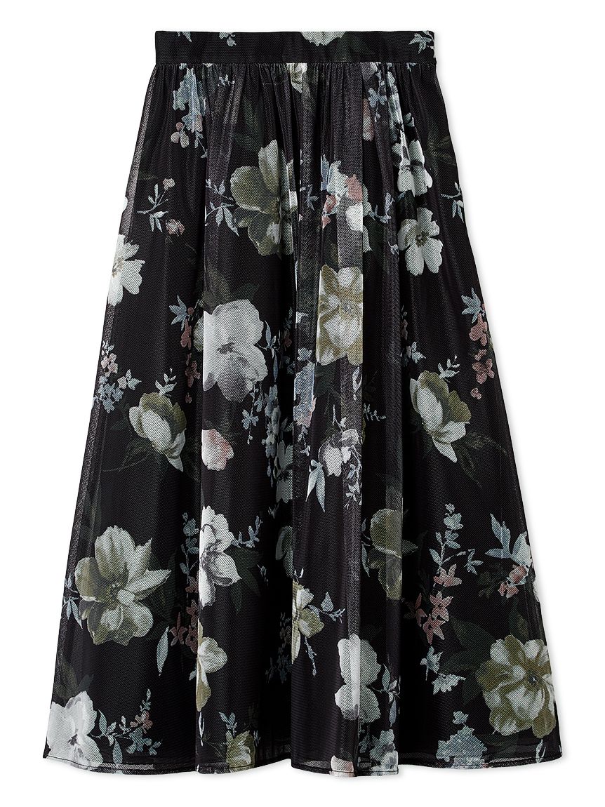 セルフォードフラワージャガードボリュームスカート フラワープリントボリュームスカート(SKIRT（スカート