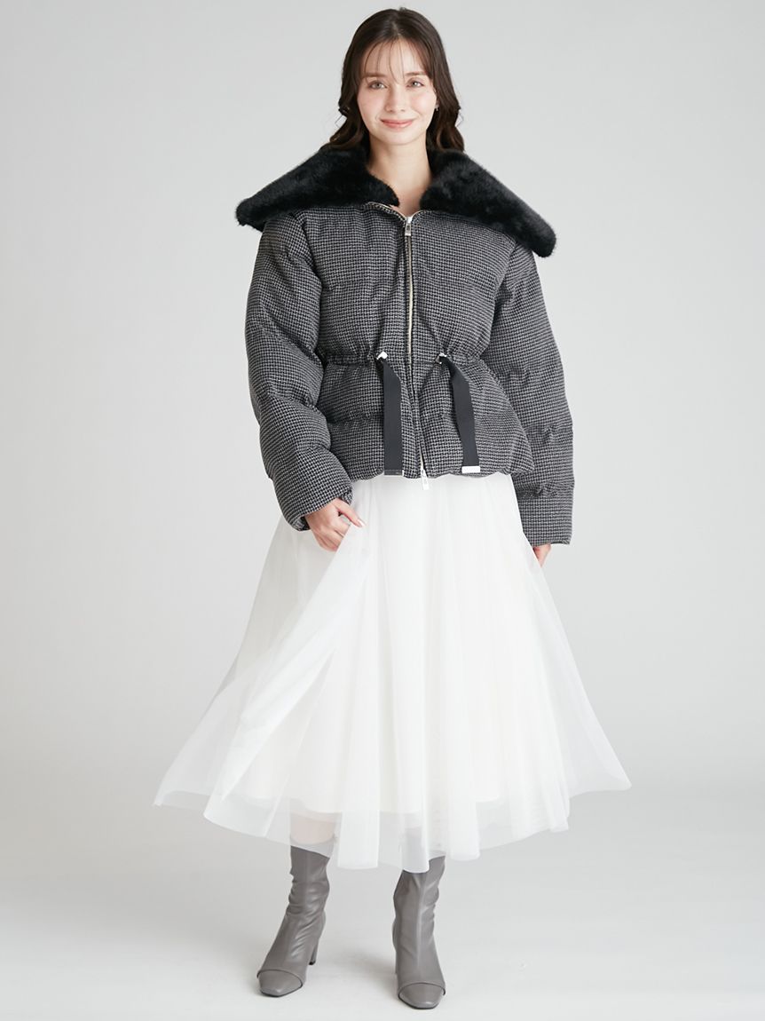 【美品】セルフォード新作　チュールシアースカート　ピンク　38 2025新作 セルフォード チュールシアースカート ロングスカート ピンク