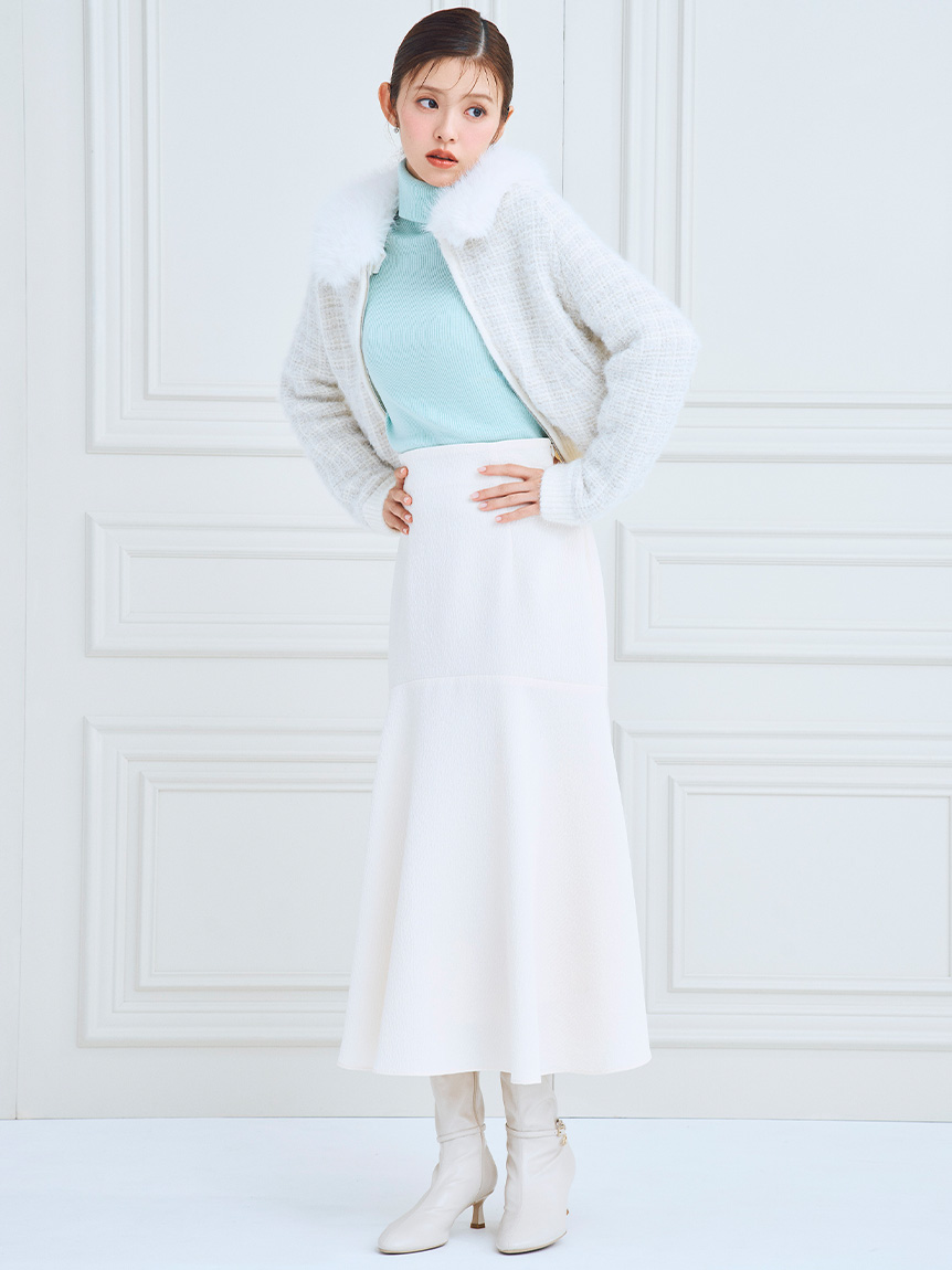 ウォッシャブル】ふくれジャガードマーメイドスカート(SKIRT（スカート