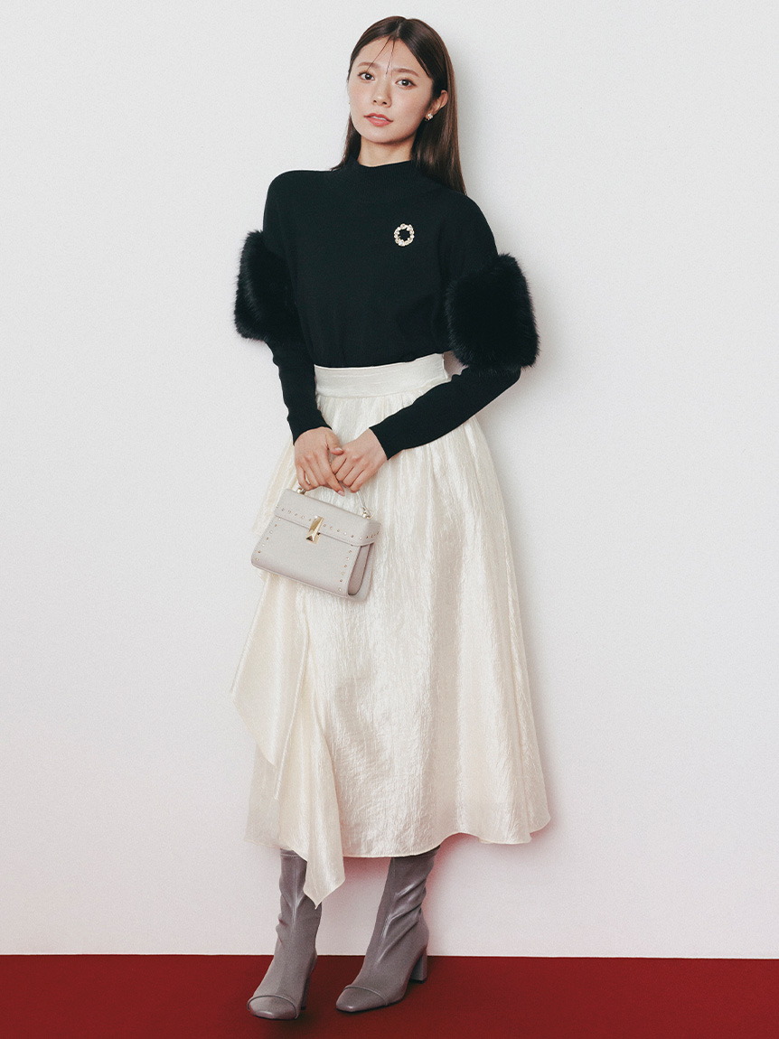 シャイニーアシンメトリースカート(SKIRT（スカート）)｜CELFORD（セル