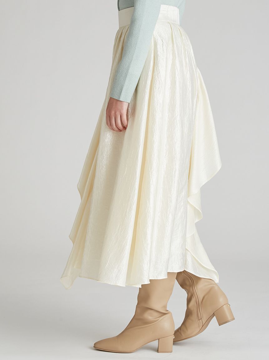 ウォッシャブル】シャイニーアシンメトリースカート(SKIRT（スカート