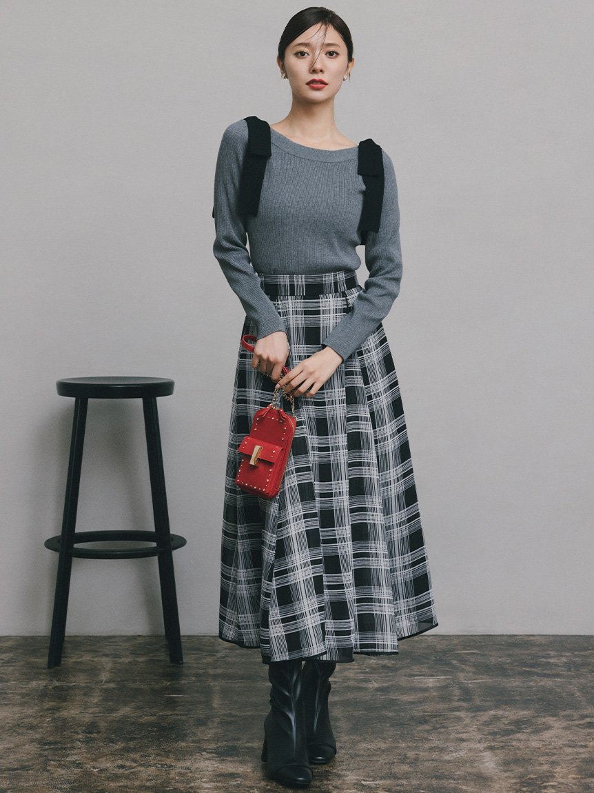 ウォッシャブル】シアーチェックスカート(SKIRT（スカート）)｜CELFORD