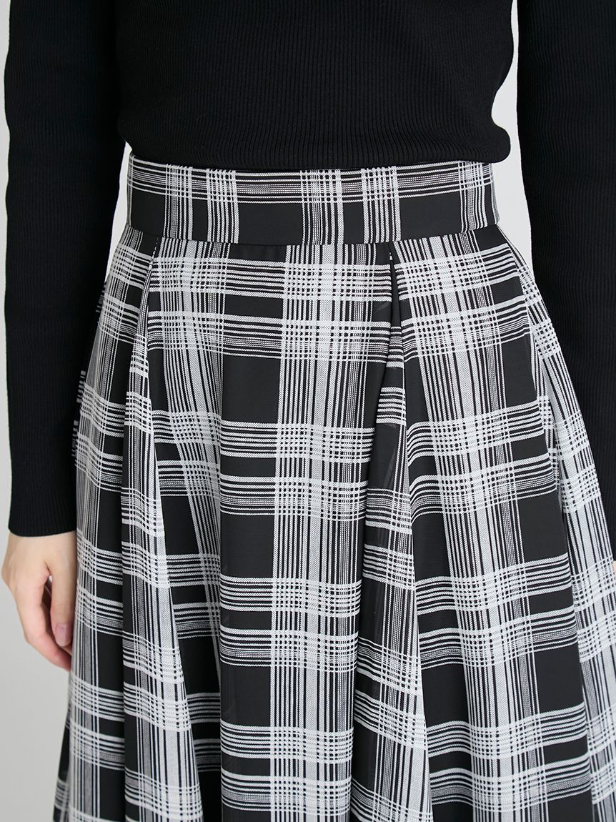 EMです！極美品 CELFORD セルフォード シアーチェック ウォッシャブル】シアーチェックスカート(SKIRT（スカート