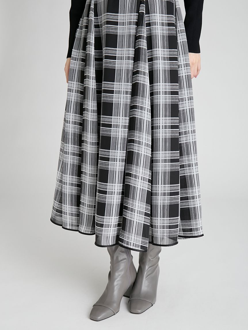 EMです！極美品 CELFORD セルフォード シアーチェック シアーチェックナロースカート(SKIRT（スカート）)｜CELFORD