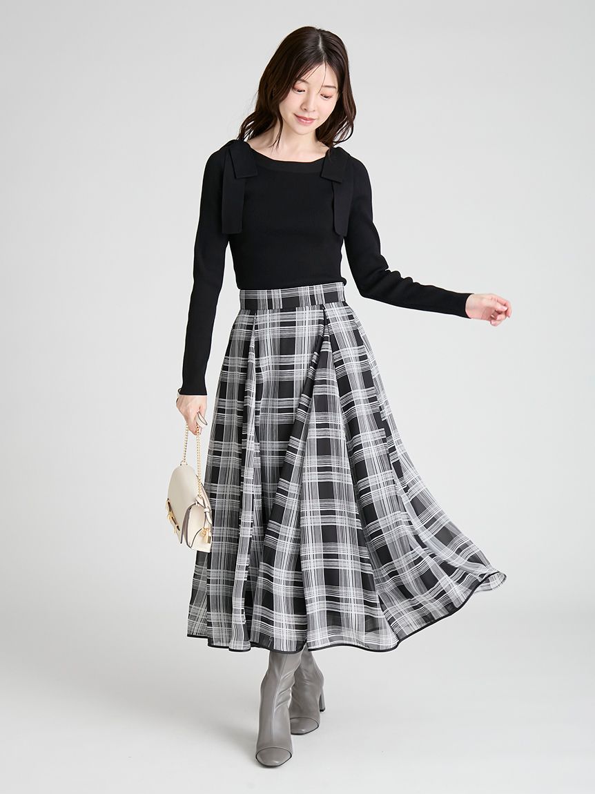 ウォッシャブル】シアーチェックスカート(SKIRT（スカート）)｜CELFORD