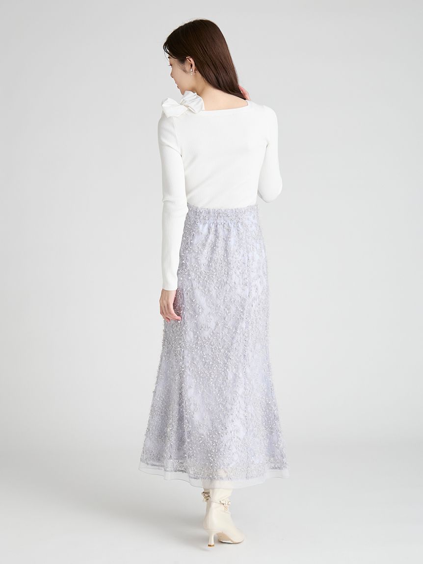 スパンコールレース刺繍スカート(SKIRT（スカート）)｜CELFORD（セル