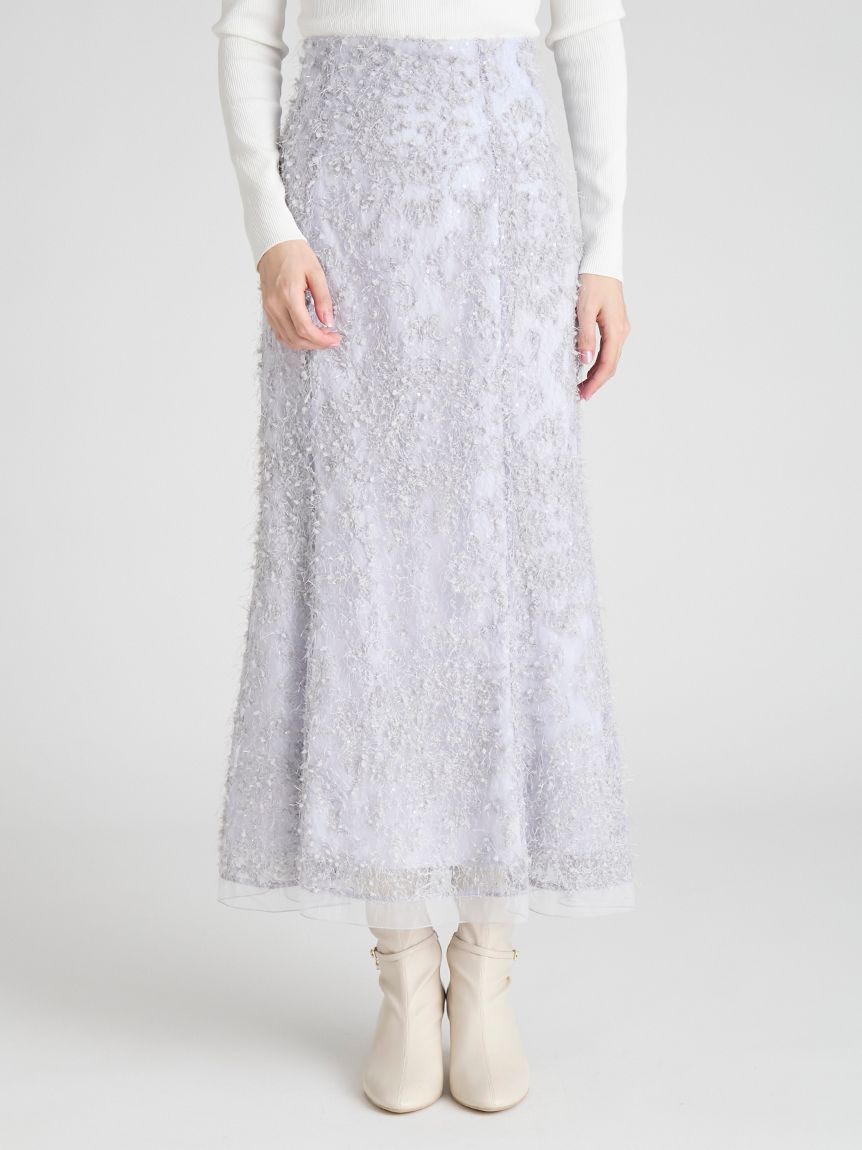 スパンコールレース刺繍スカート(SKIRT（スカート）)｜CELFORD（セル