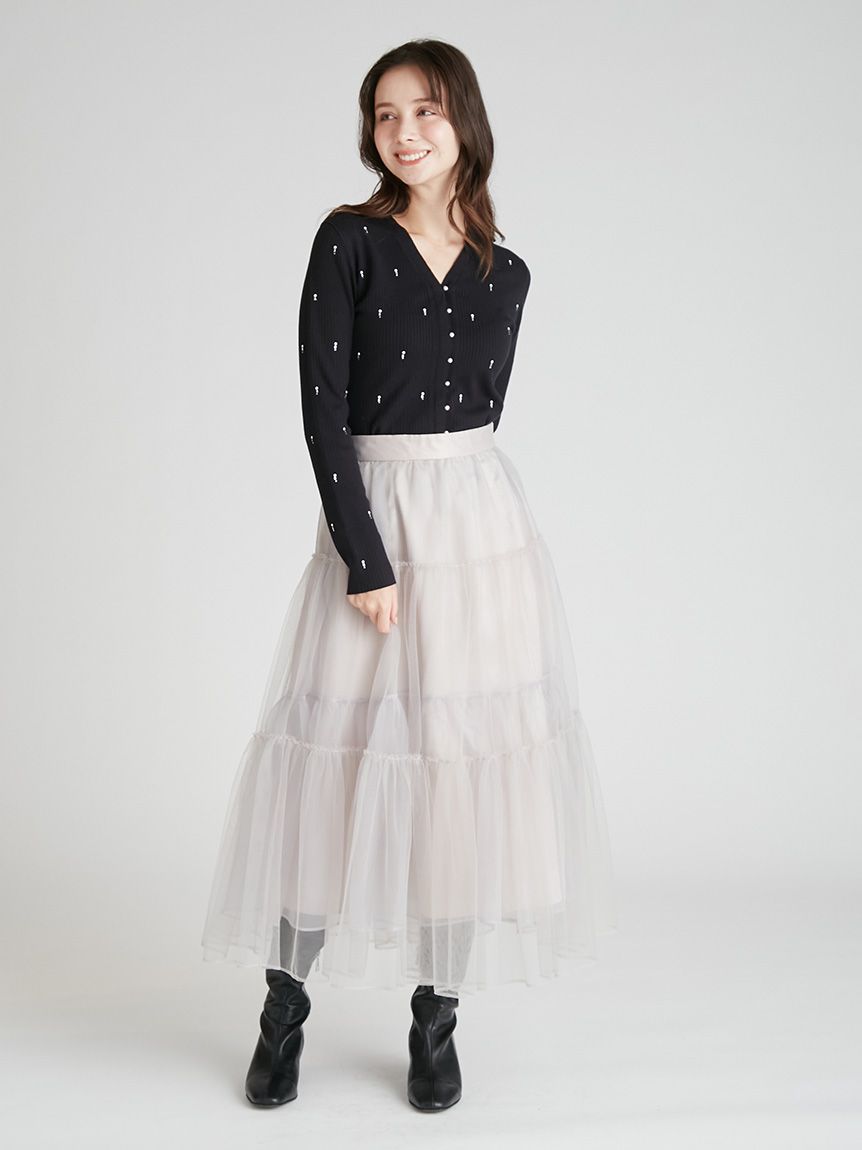 CELFORD セルフォード　チュールナロースカート チュールティアードスカート(SKIRT（スカート）)｜CELFORD（セル