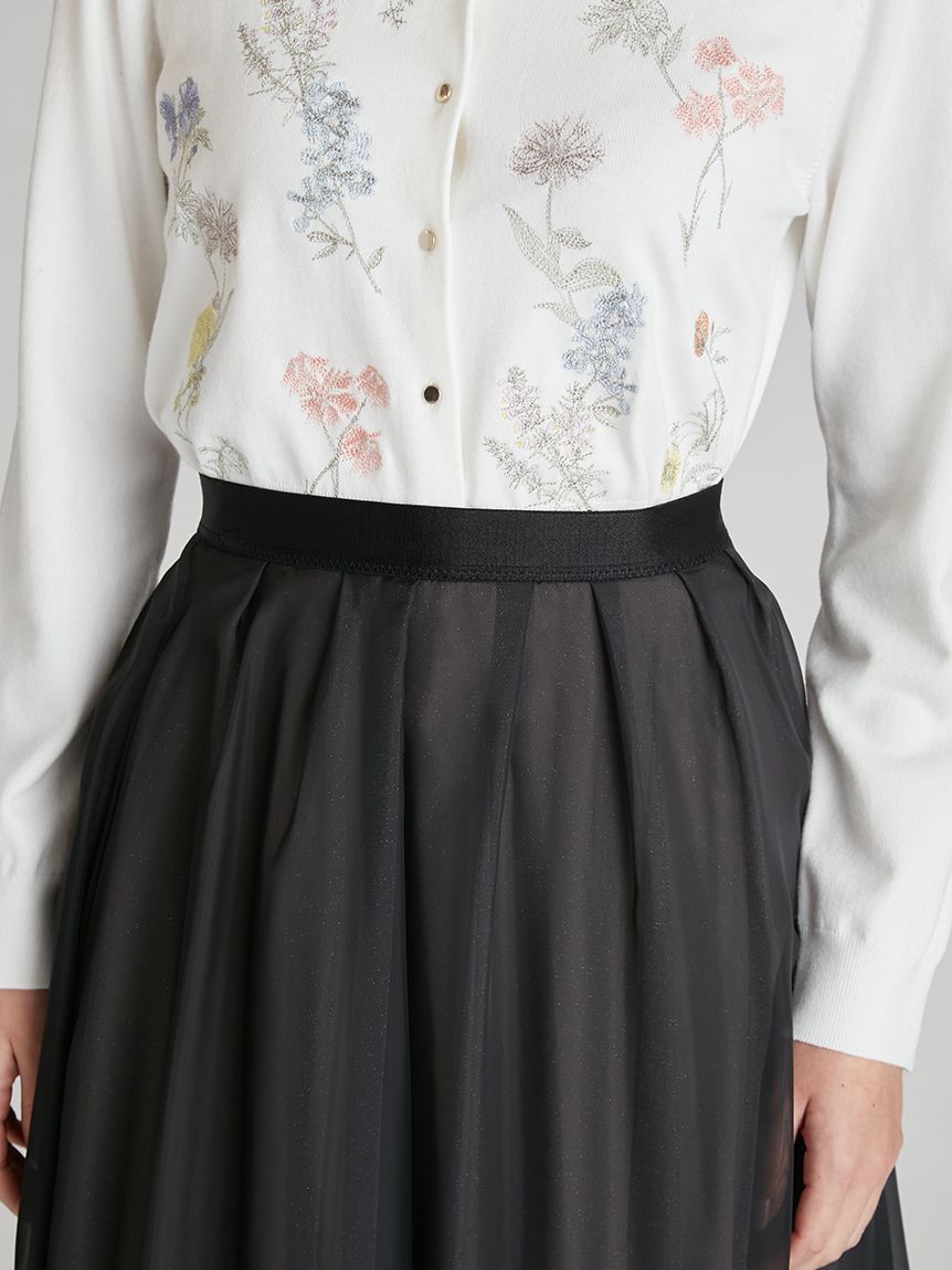 CELFORD シアーフレアスカート　BLACK 38 シアータックフレアースカート(SKIRT（スカート）)｜CELFORD（セル