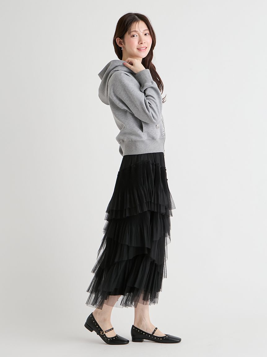 洗える】ランダムチュールプリーツスカート(SKIRT（スカート