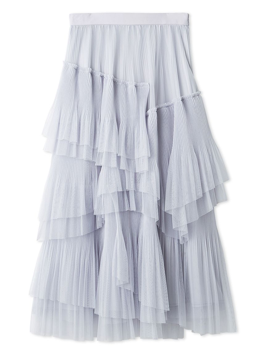 洗える】ランダムチュールプリーツスカート(SKIRT（スカート