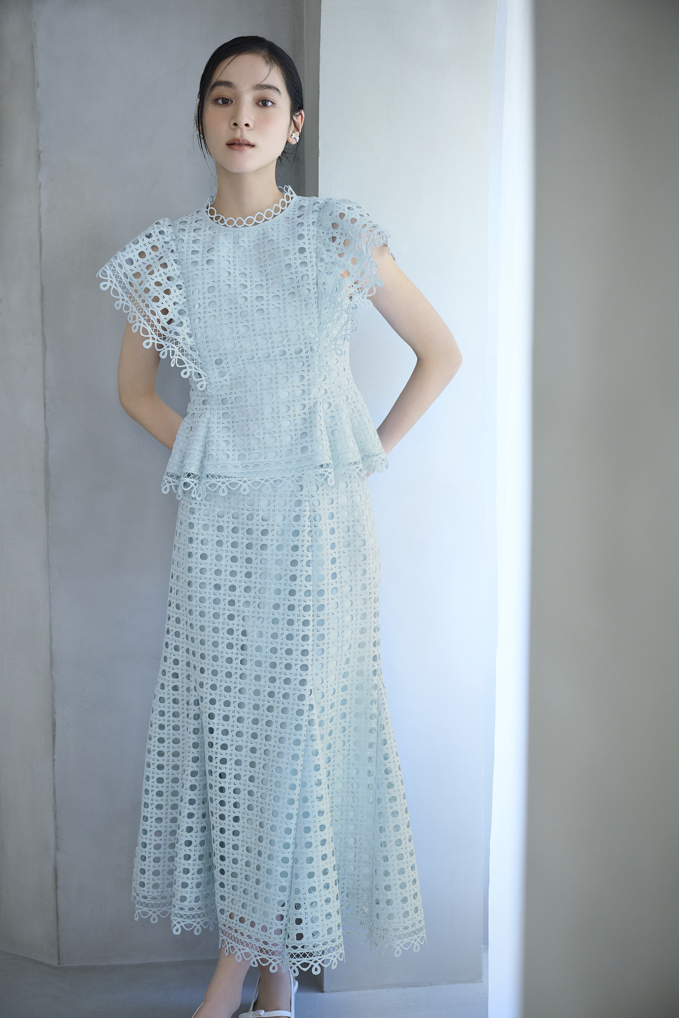 セットアップ対応】ジオメトリックパターンレーススカート(SKIRT