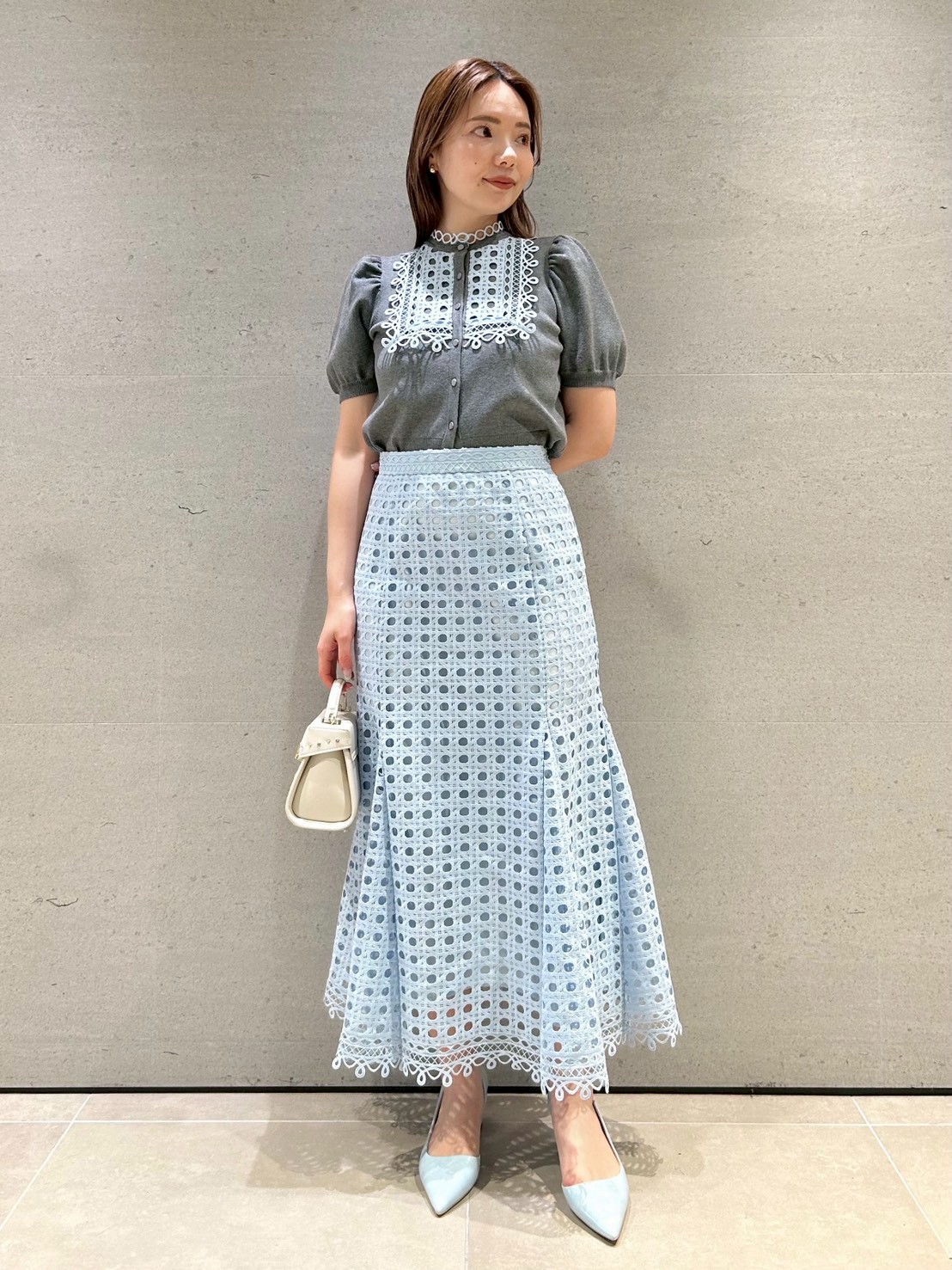 セットアップ対応】ジオメトリックパターンレーススカート(SKIRT