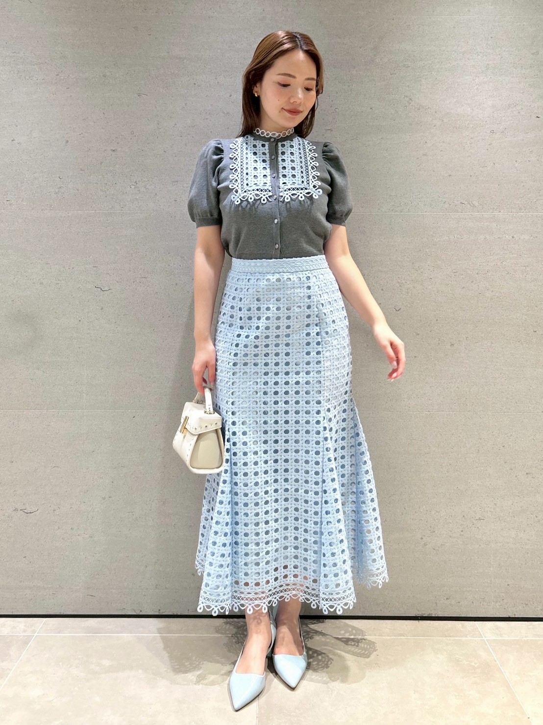 セットアップ対応】ジオメトリックパターンレーススカート(SKIRT