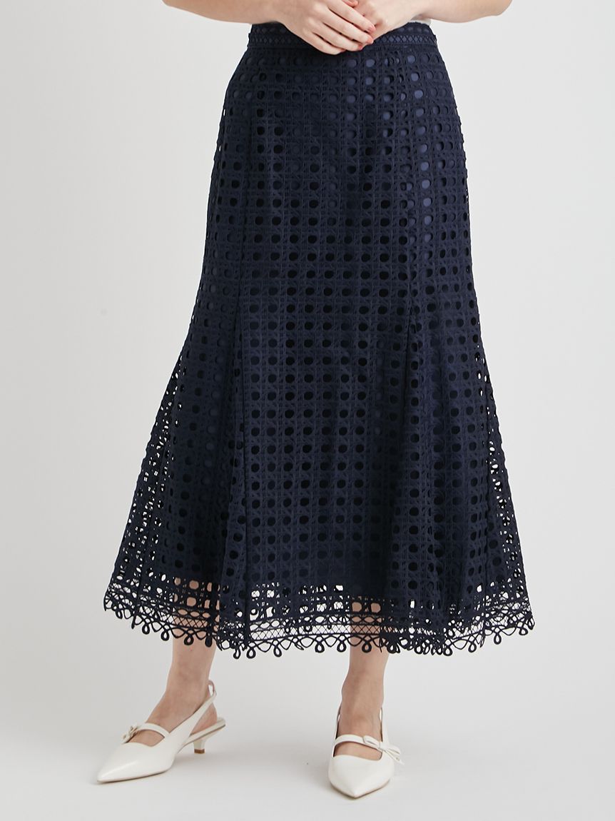 セットアップ対応】ジオメトリックパターンレーススカート(SKIRT