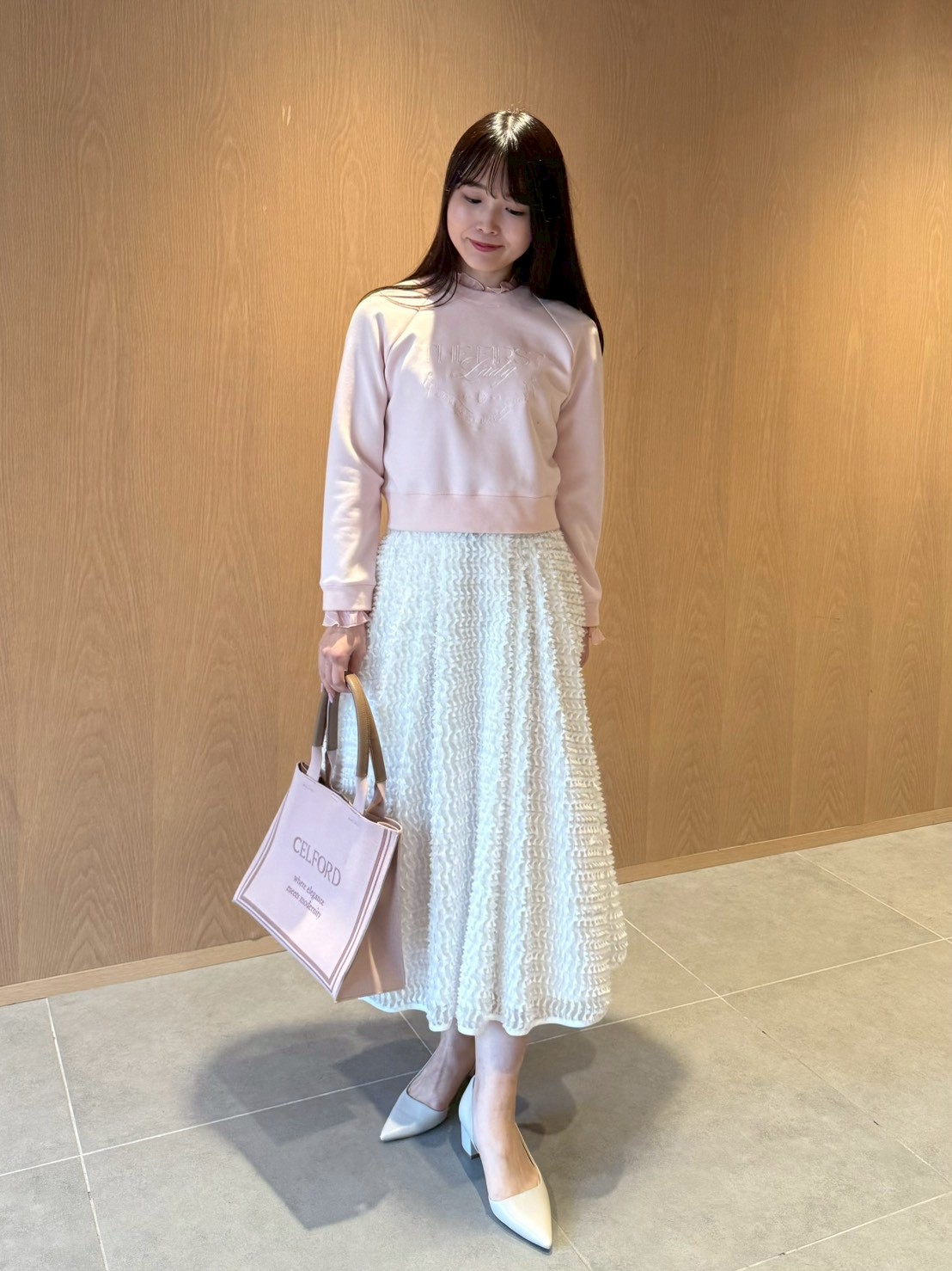 リボンジャガードタックフレアスカート(SKIRT（スカート）)｜CELFORD