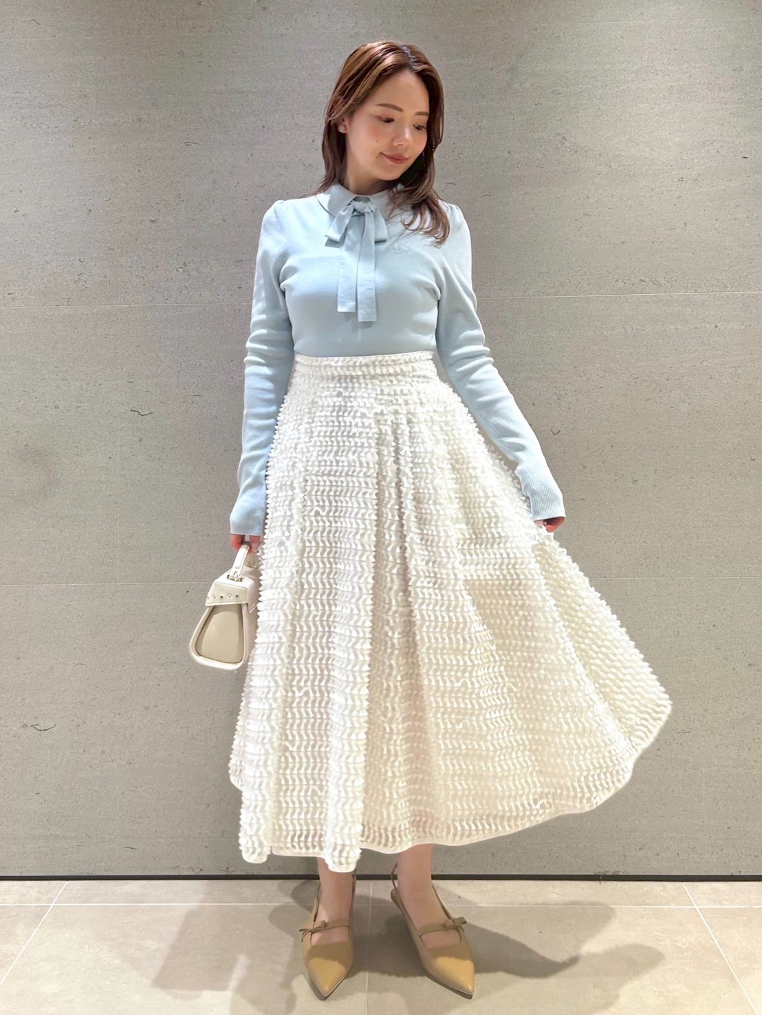 リボンジャガードタックフレアスカート(SKIRT（スカート）)｜CELFORD