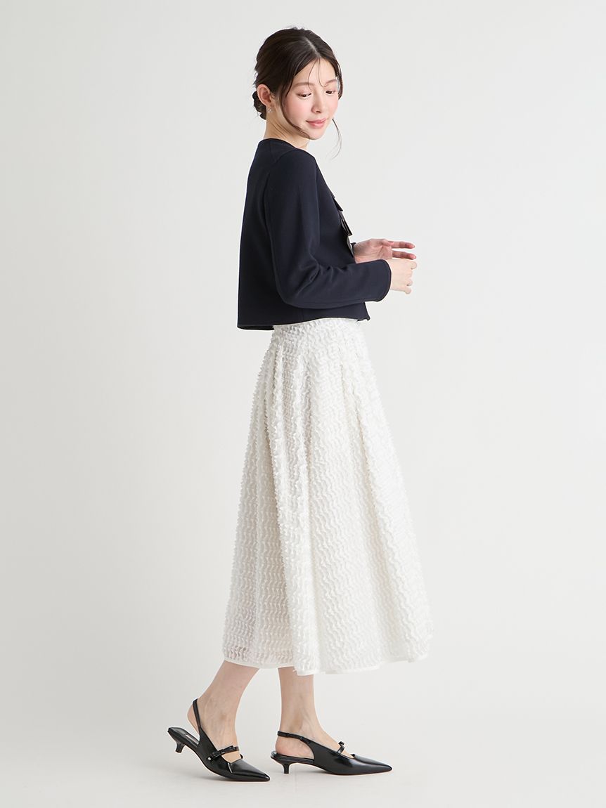 リボンジャガードタックフレアスカート(SKIRT（スカート）)｜CELFORD