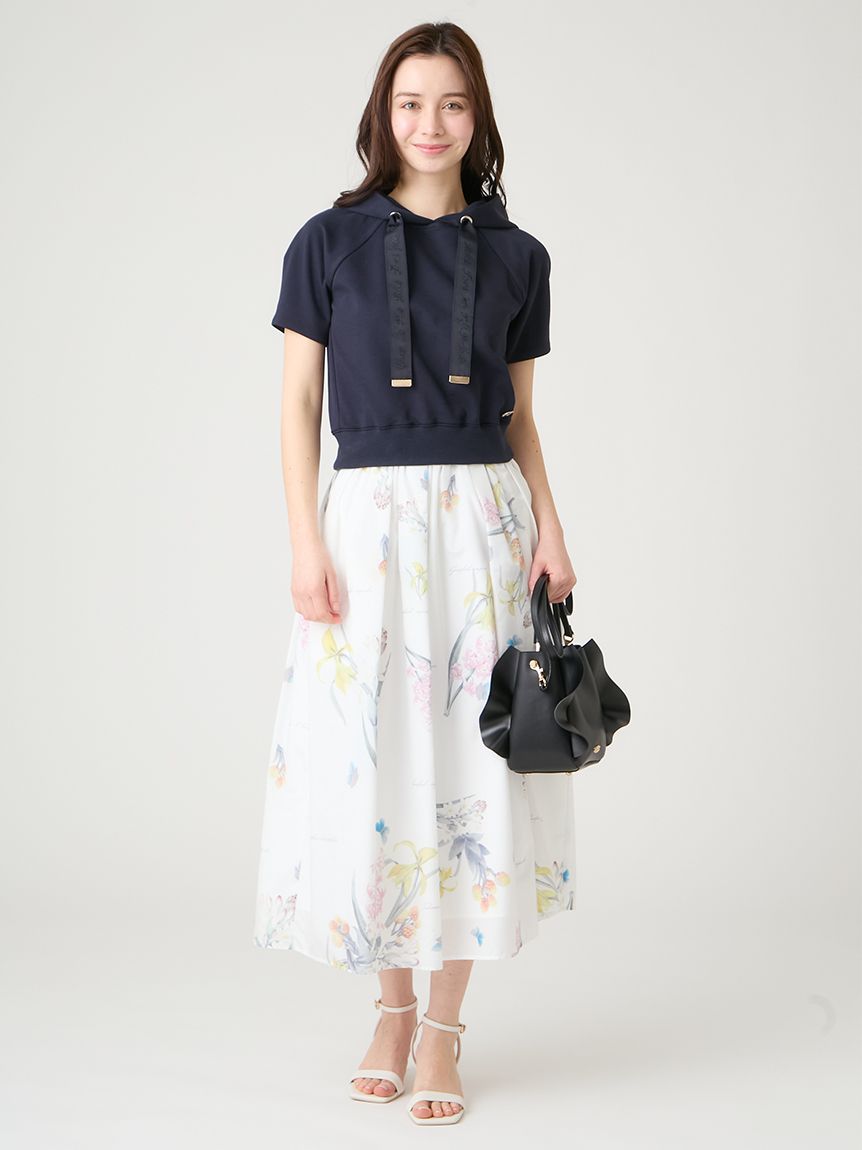 洗える】【CELFORD×P.J. REDOUTEコラボ】フレアスカート(SKIRT