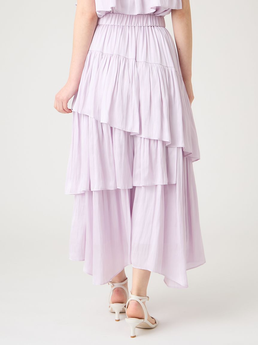 洗える】【クイックドライ】ランダムティアードスカート(SKIRT