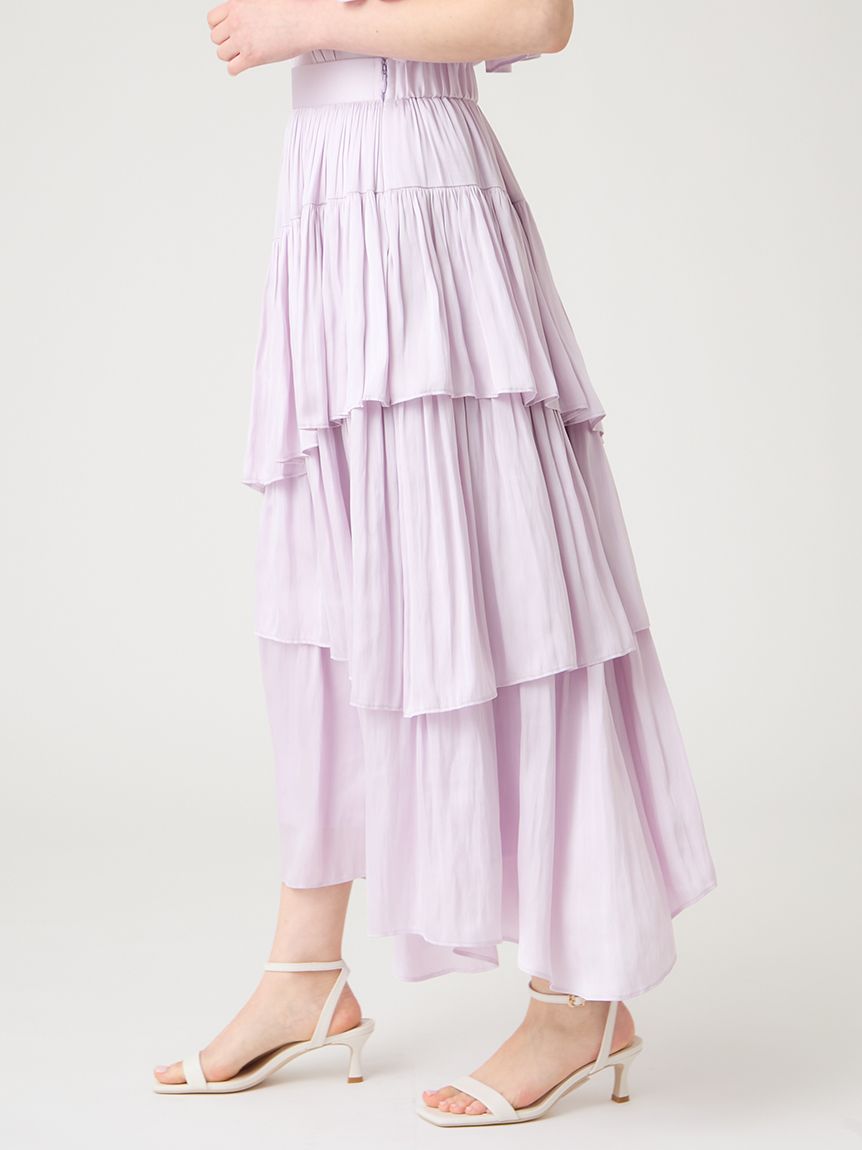 洗える】【クイックドライ】ランダムティアードスカート(SKIRT