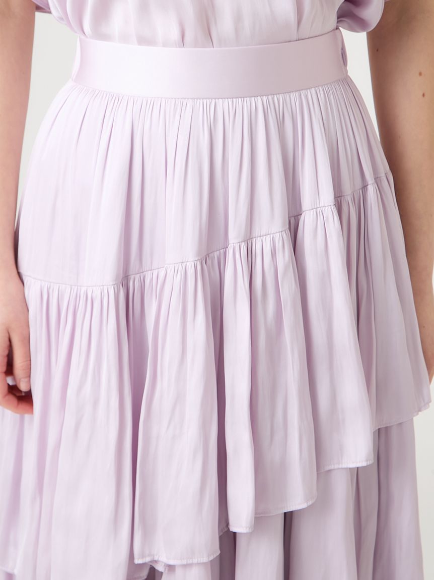 洗える】【クイックドライ】ランダムティアードスカート(SKIRT