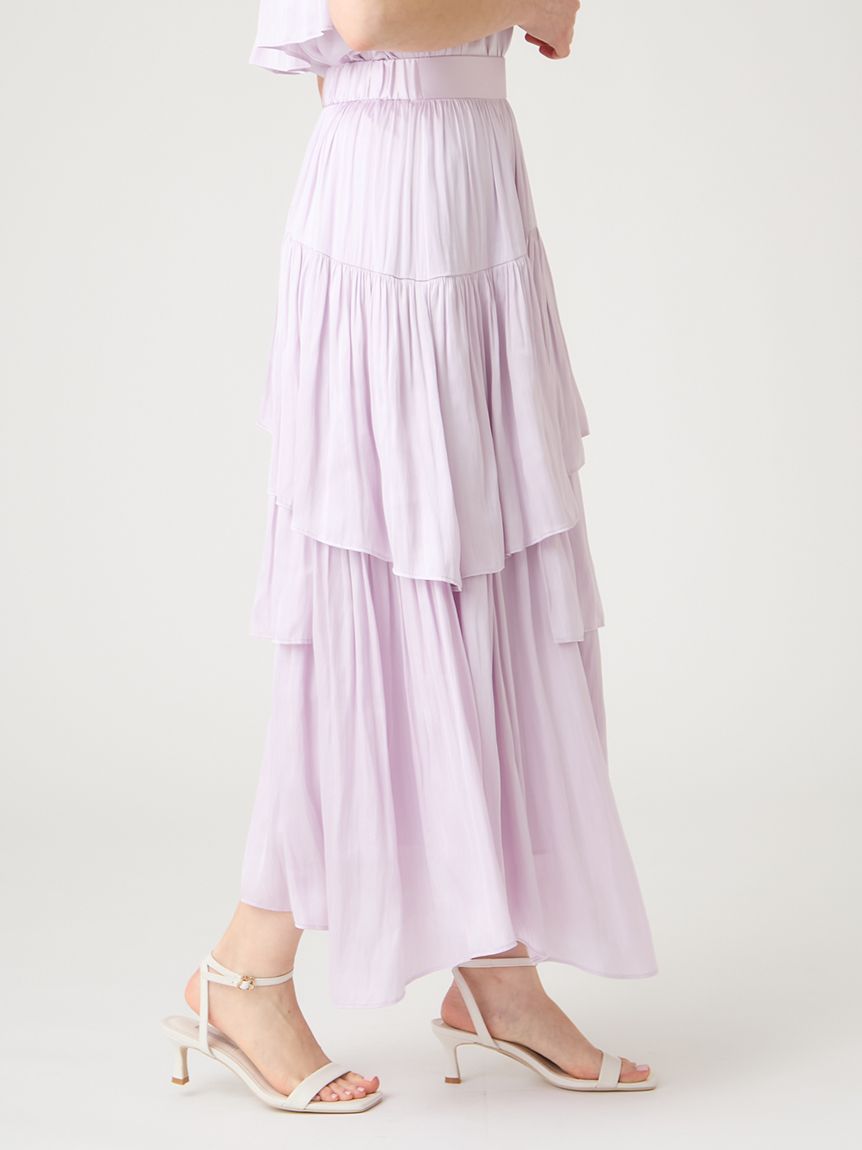 洗える】【クイックドライ】ランダムティアードスカート(SKIRT