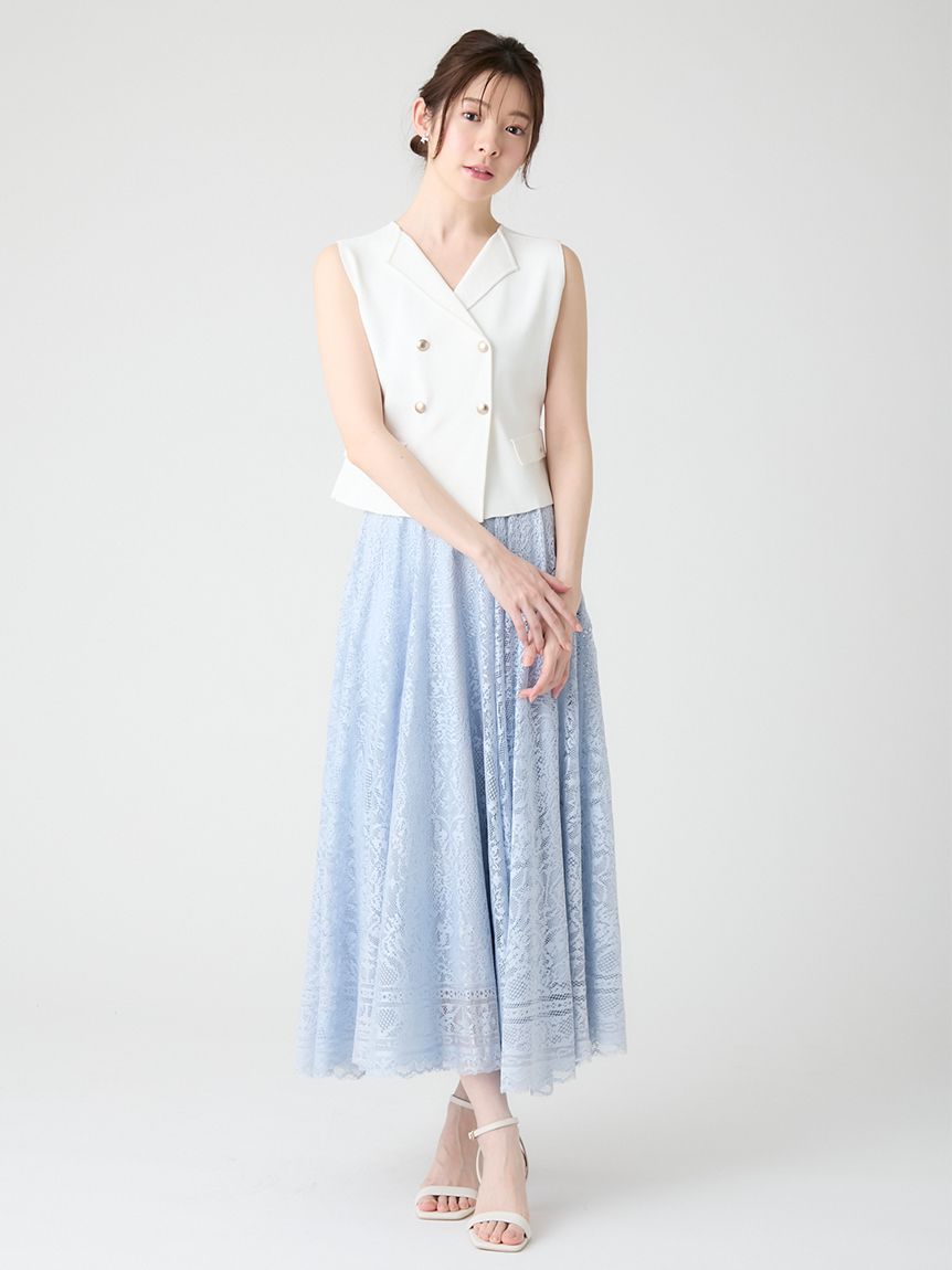 洗える】【接触冷感】サークルレーススカート(SKIRT（スカート