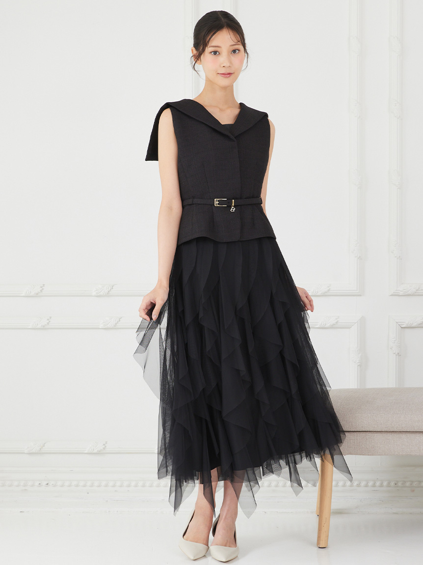 洗える】チュールラッフルスカート(SKIRT（スカート）)｜CELFORD（セル