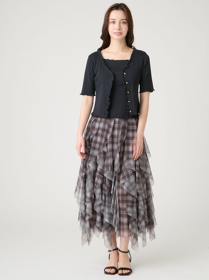 洗える】チュールラッフルスカート(SKIRT（スカート）)｜CELFORD（セル