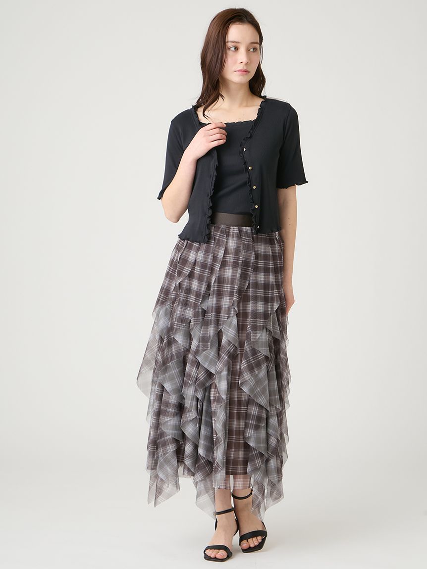 洗える】チュールラッフルスカート(SKIRT（スカート）)｜CELFORD（セル