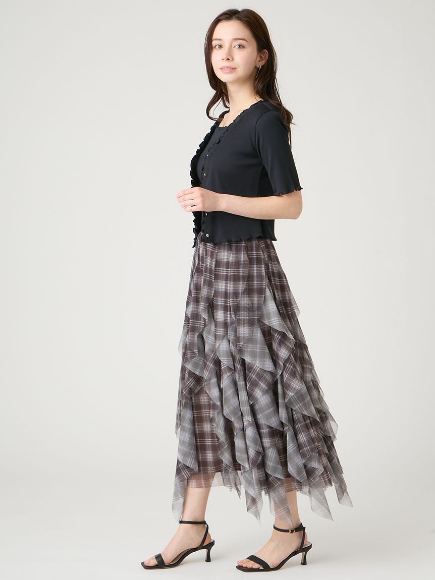 洗える】チュールラッフルスカート(SKIRT（スカート）)｜CELFORD（セル