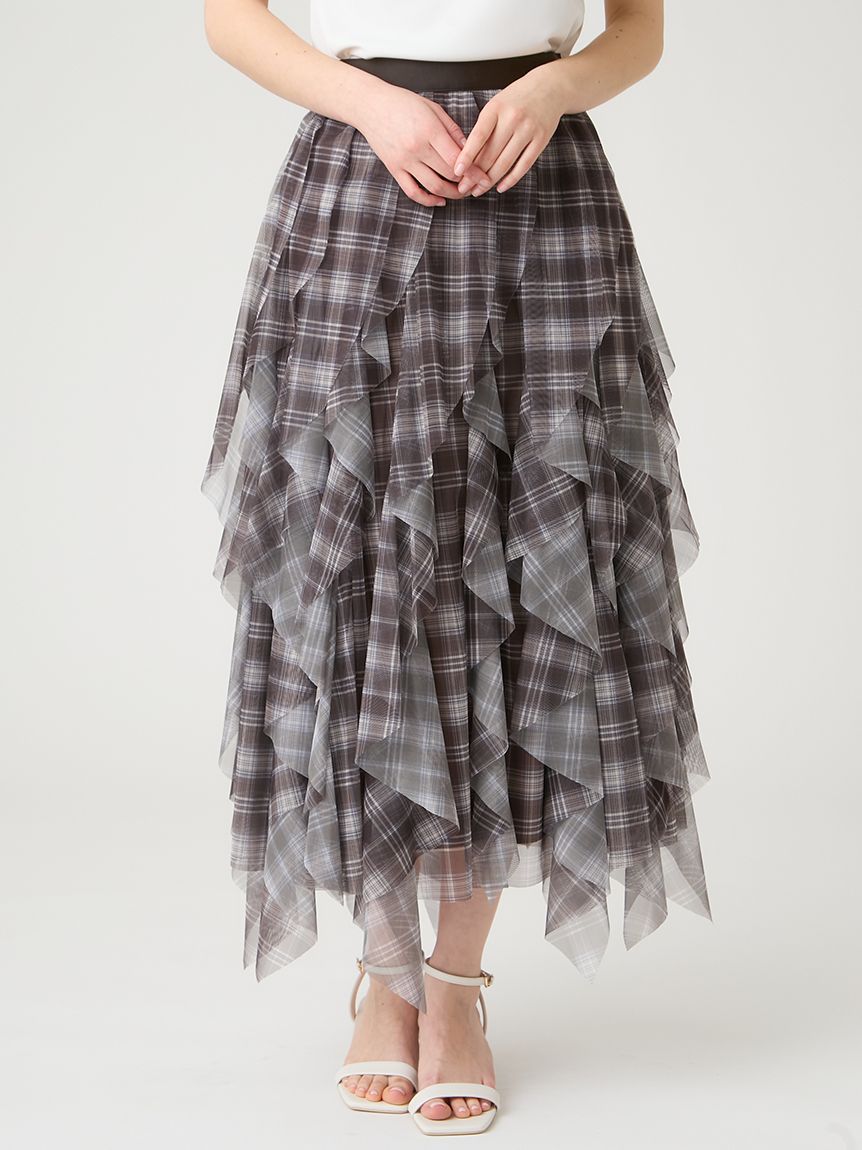 洗える】チュールラッフルスカート(SKIRT（スカート）)｜CELFORD（セル