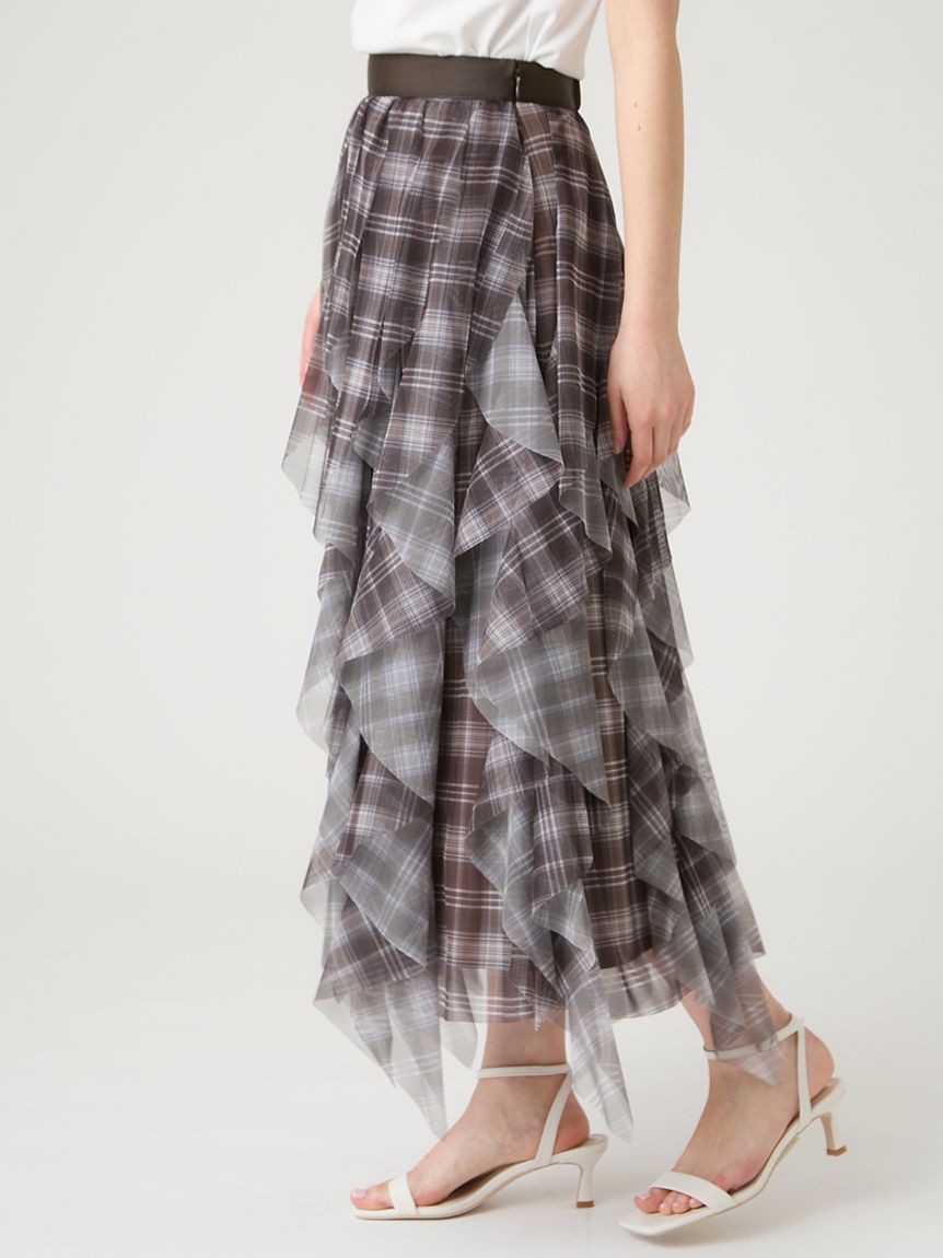 洗える】チュールラッフルスカート(SKIRT（スカート）)｜CELFORD（セル