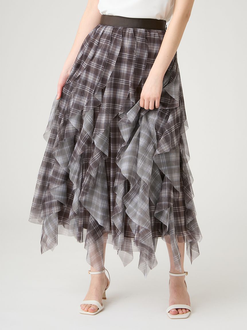 洗える】チュールラッフルスカート(SKIRT（スカート）)｜CELFORD（セル