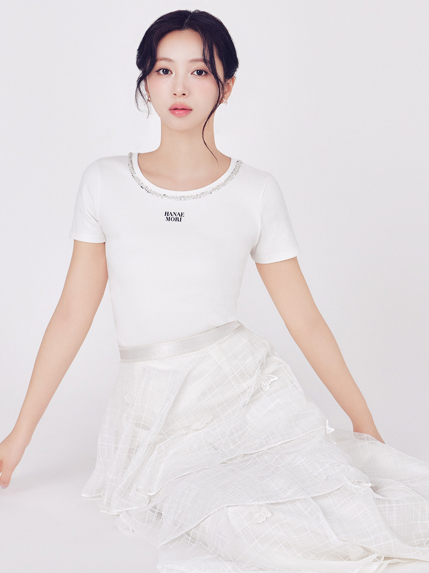 HANAE MORI×CELFORDコラボ】バタフライモチーフティアードスカート